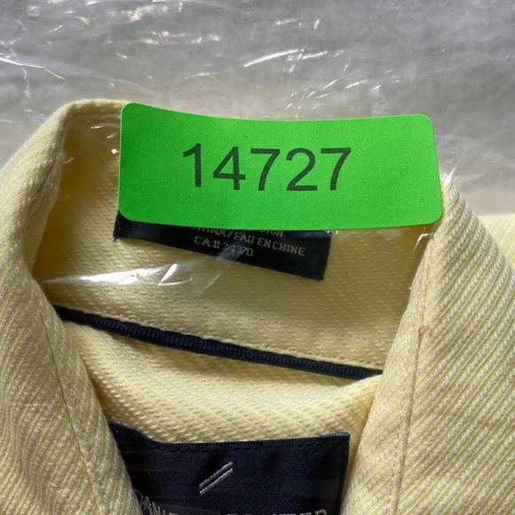 Daniel Hechter Paris Men's Yellow Button Up Long Sleeve Dress Shirt Size Large - Picture 12 of 12